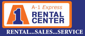 A-1 Express Rental Center Logo - Rental Categories - Wedding Tents, Skid Steers, Construction Equipment, Wedding Arches