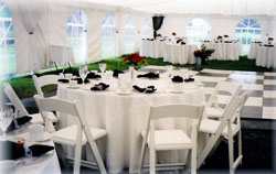 Rent wedding tents, outdoor chairs, wedding chair covers, fine china, tables, rent table cloths